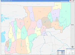 Yukon-Koyukuk Borough (County) ColorCast Wall Map